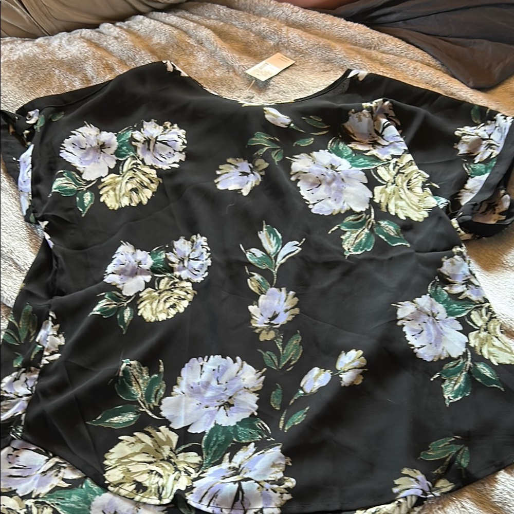 Floral Black Women's Top
